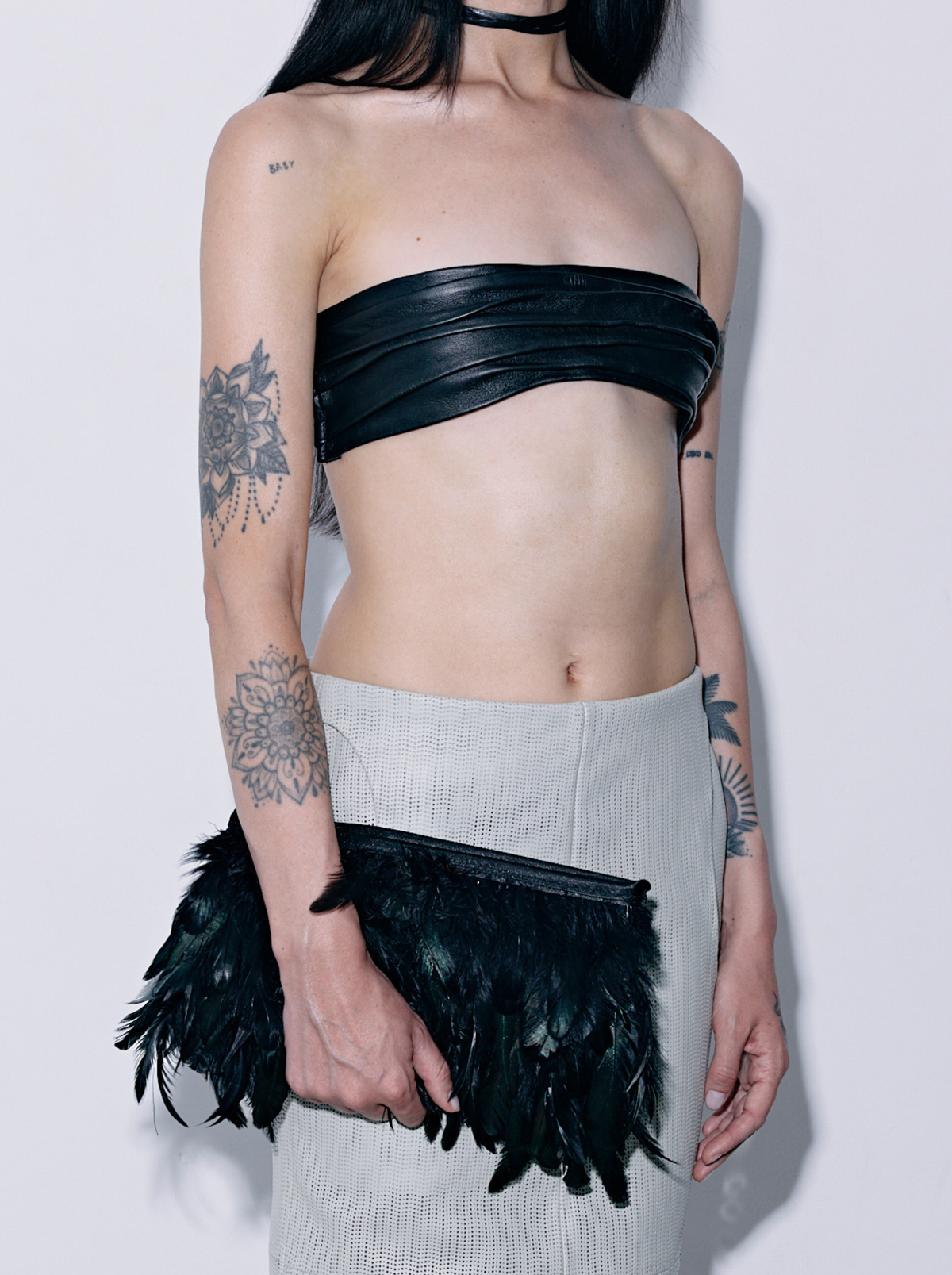 Moulded leather bandeau